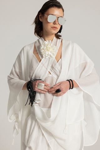 Boncuk Detaylı YOU Deri Bileklik