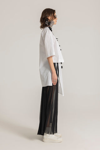 Kruvaze Asimetrik Gömlek