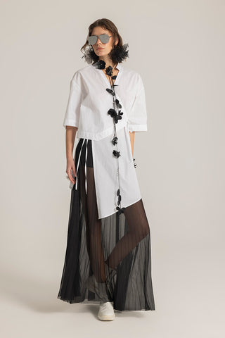 Kruvaze Asimetrik Gömlek