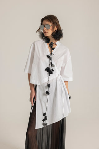 Kruvaze Asimetrik Gömlek