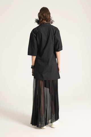 Kruvaze Asimetrik Gömlek